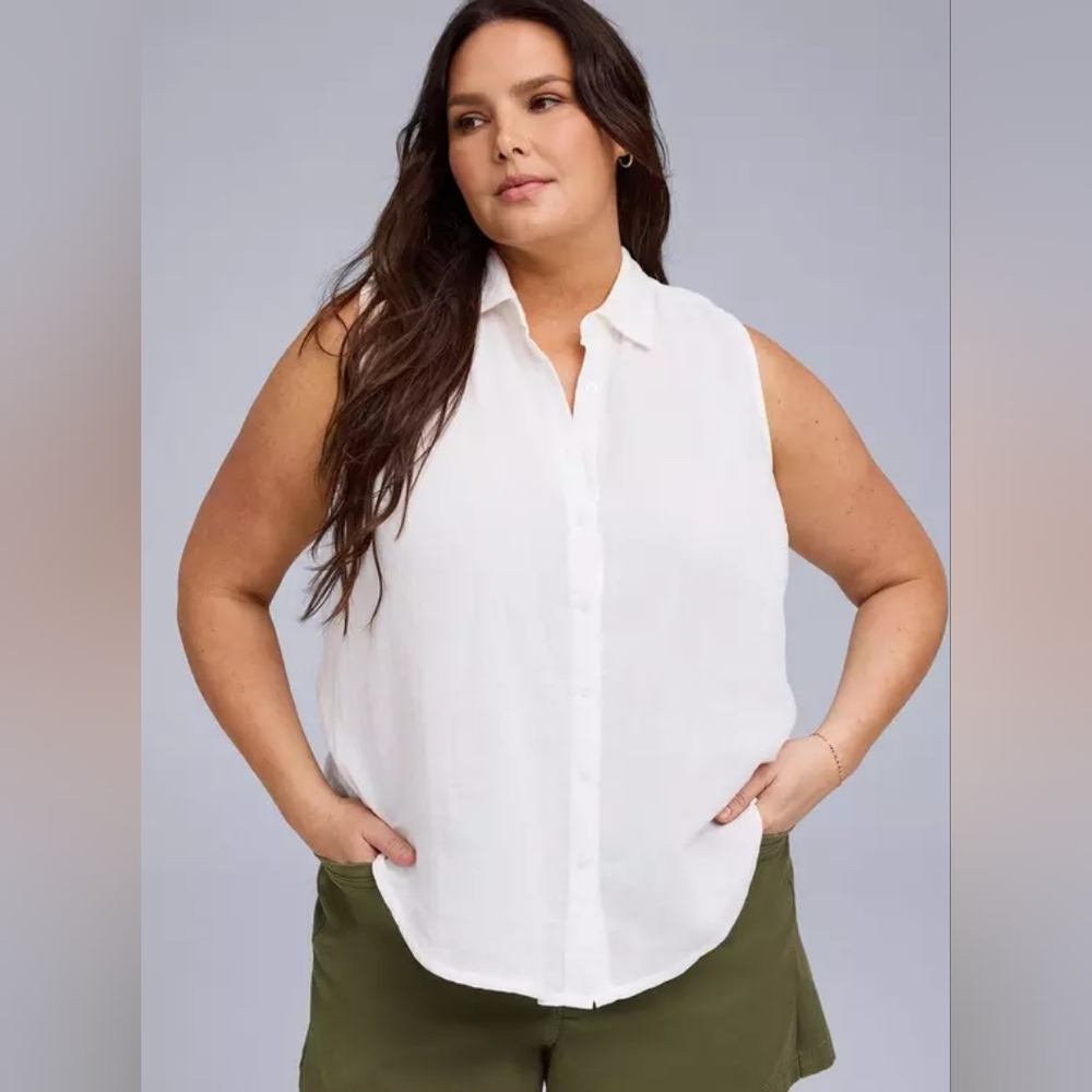 Torrid Belle Isle Button-Down Blouse